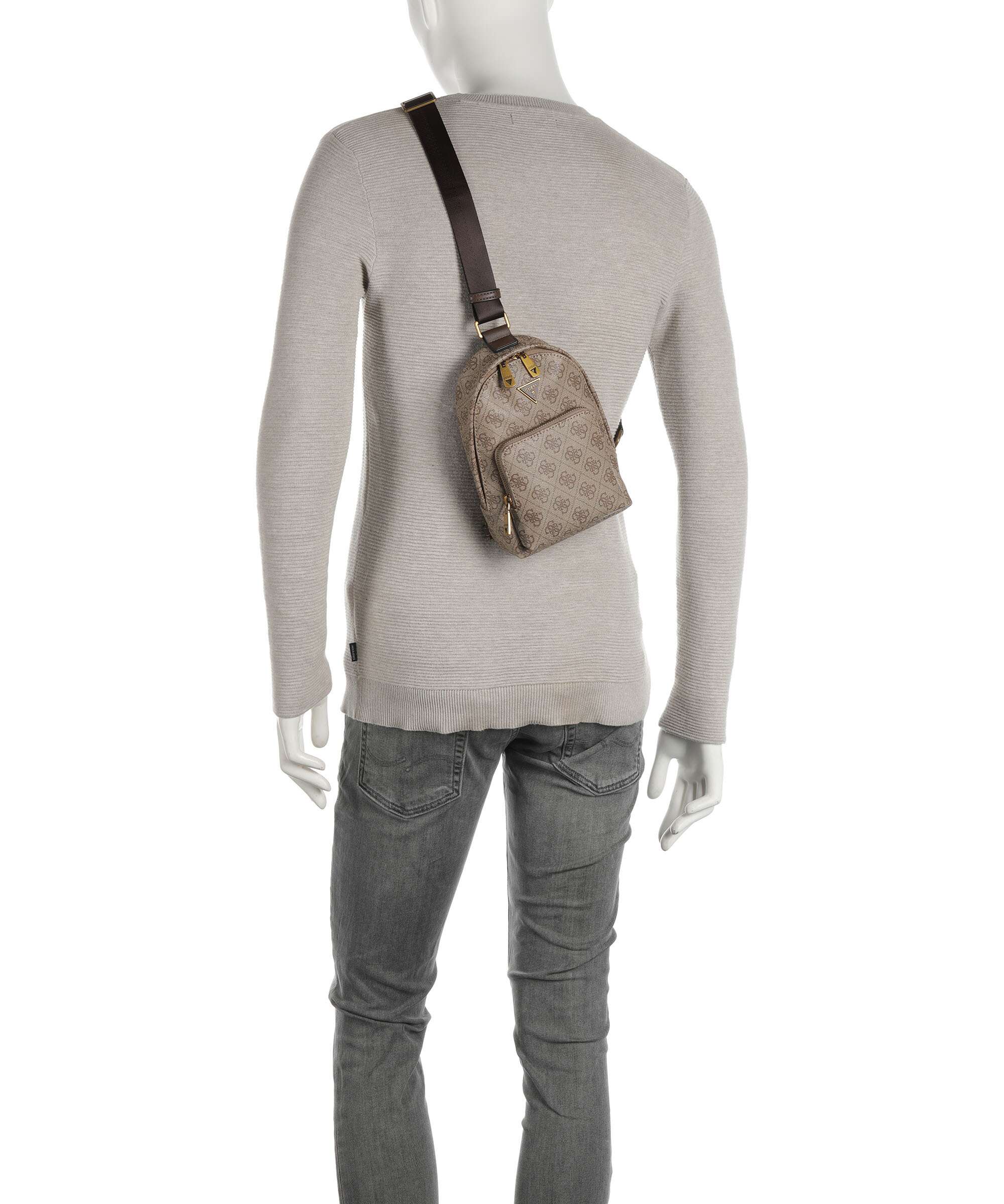 Guess Milano Eco Sling bag beige/brown