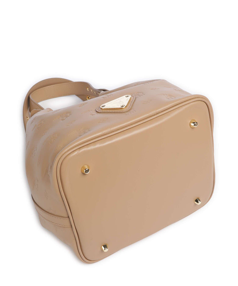 Maison Mollerus Stampato Liddes Hobo bag cappuccino