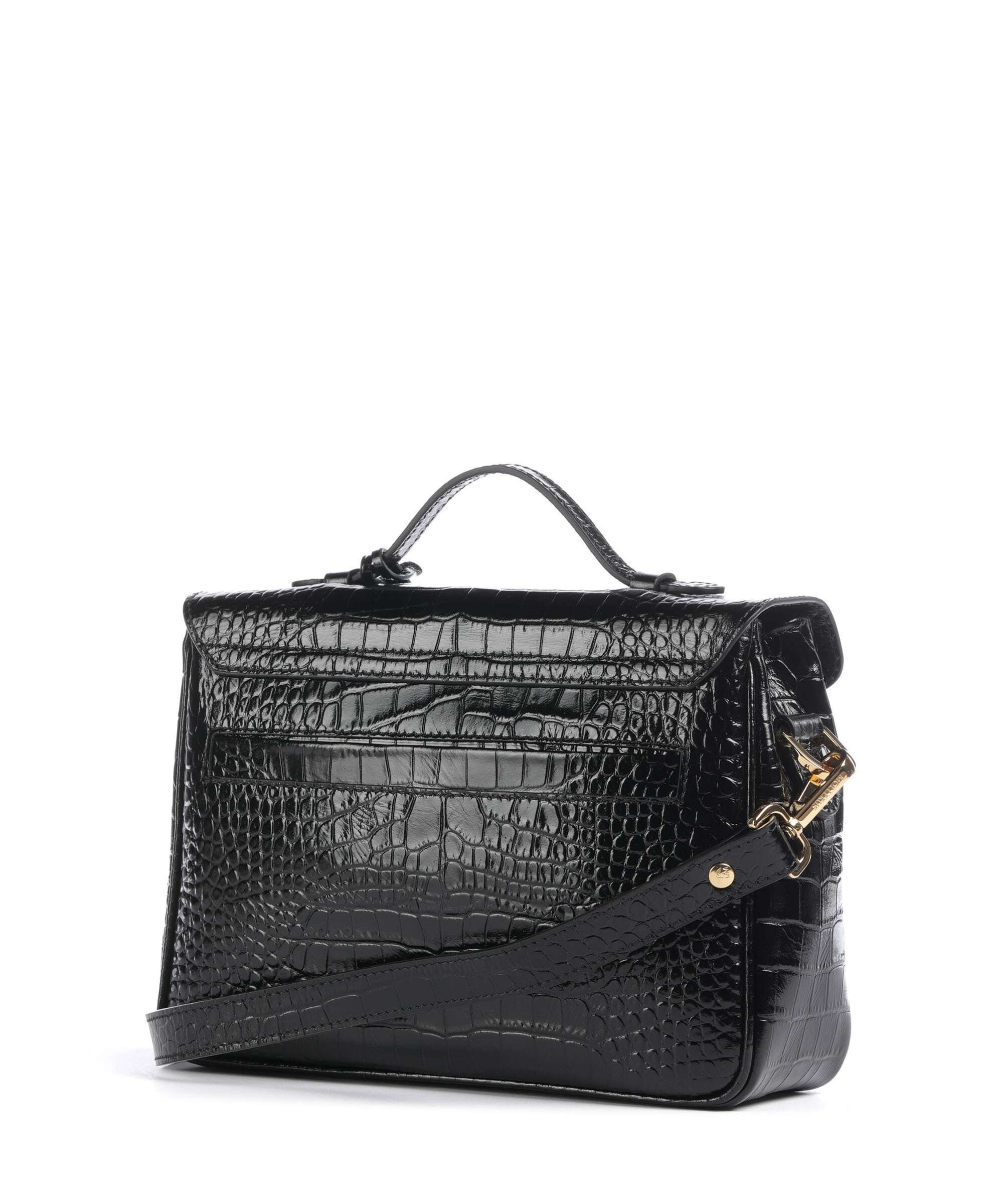 Maison Mollerus Croco Marly Crossbody bag classic schwarz