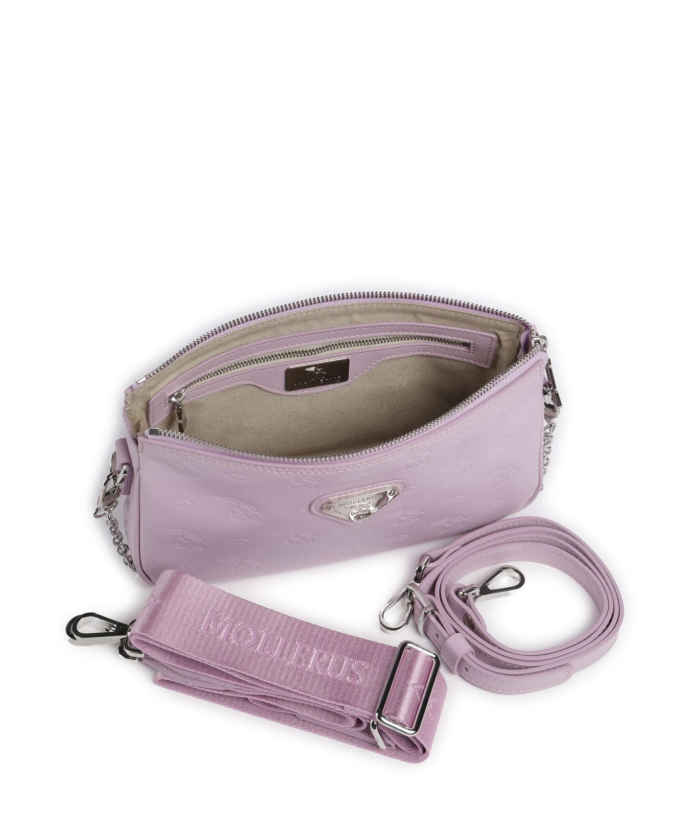 Maison Mollerus Stampato Zell Shoulder bag flieder