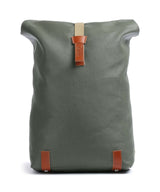 Brooks England Pickwick Cotton Canvas Large Rolltop rygsæk sage green/honey details