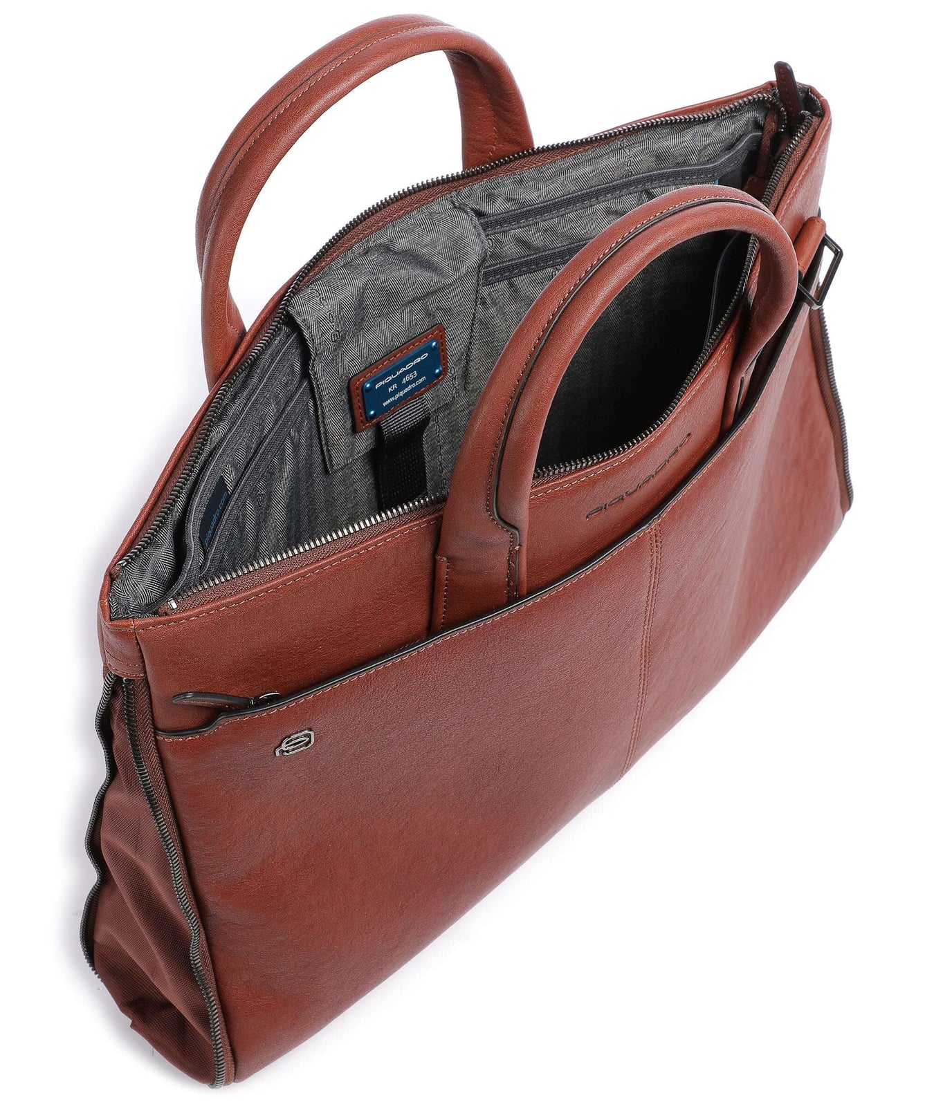 Piquadro Black Square Briefcase cuoio