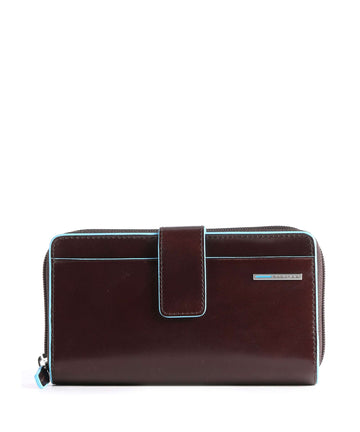 Piquadro Blue Square RFID Pung mahogany