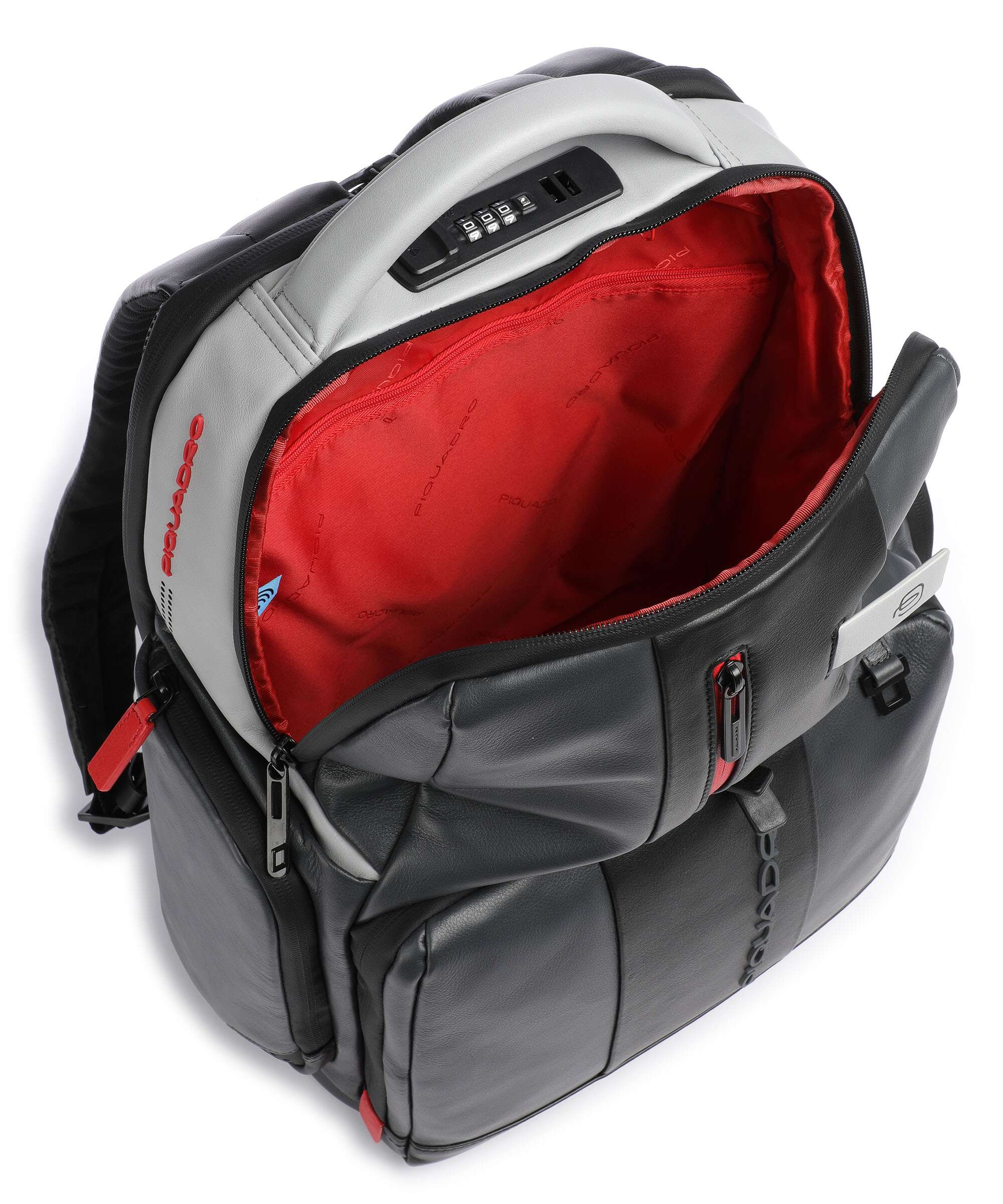 Piquadro Urban Laptop backpack grau/schwarz