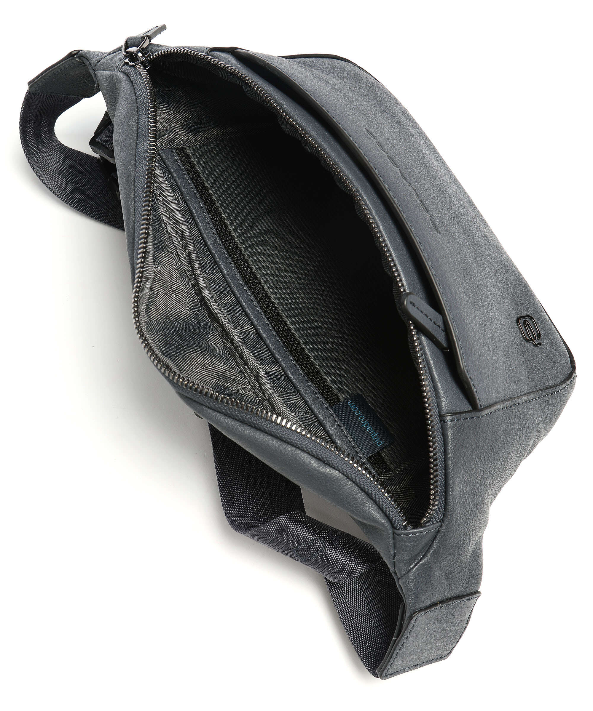 Piquadro Black Square Belt bag blue ocean