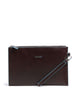 Piquadro Blue Square Wristlet mahogany