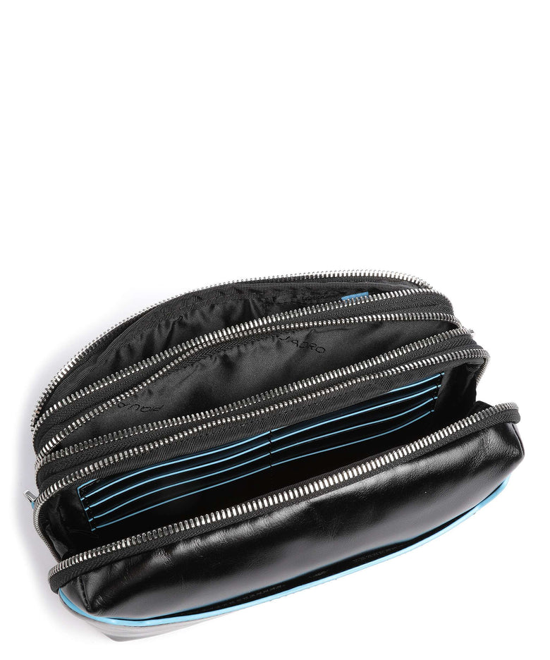 Piquadro Blue Square Wristlet black