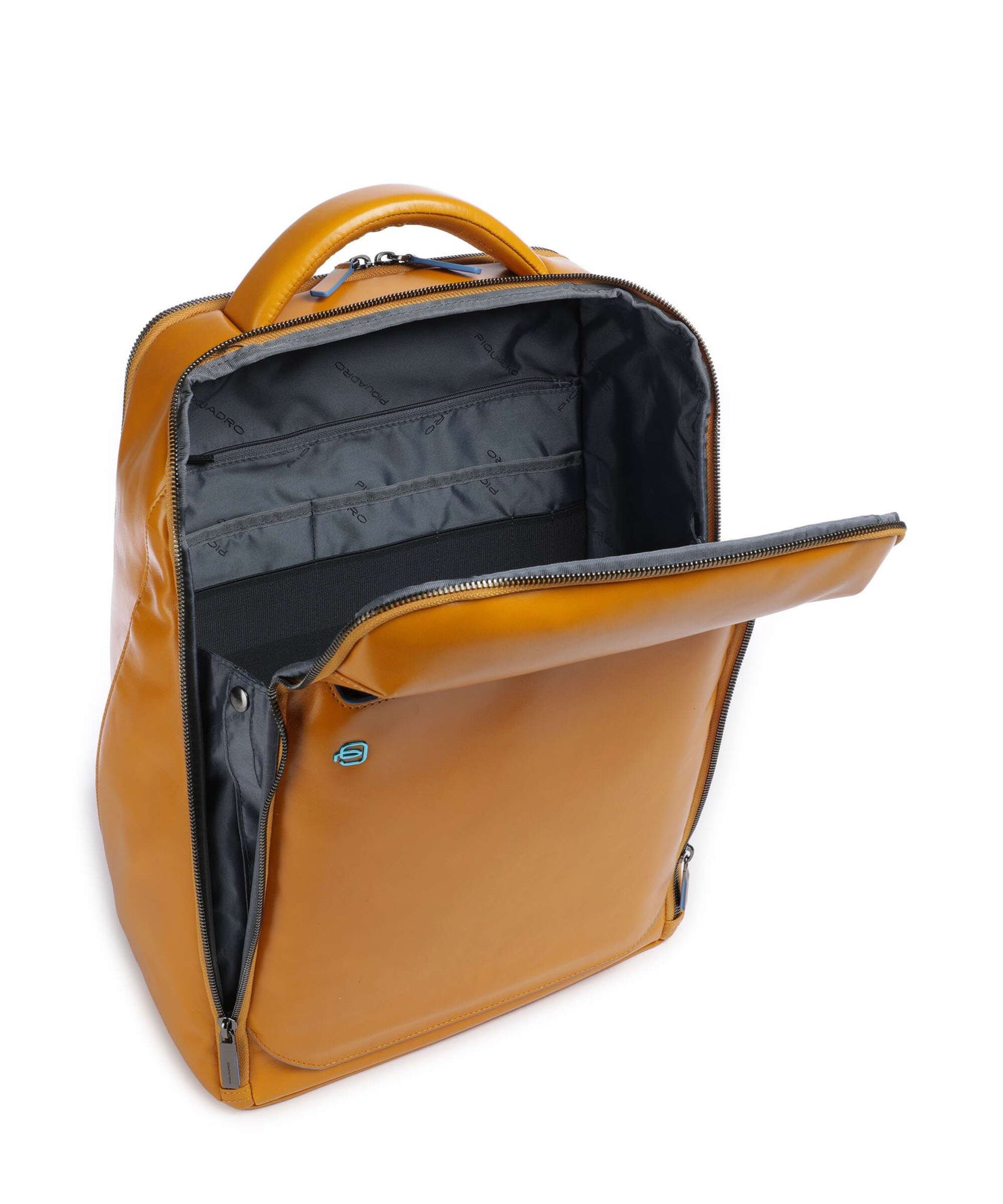 Piquadro Blue Square Backpack giallo zafferano