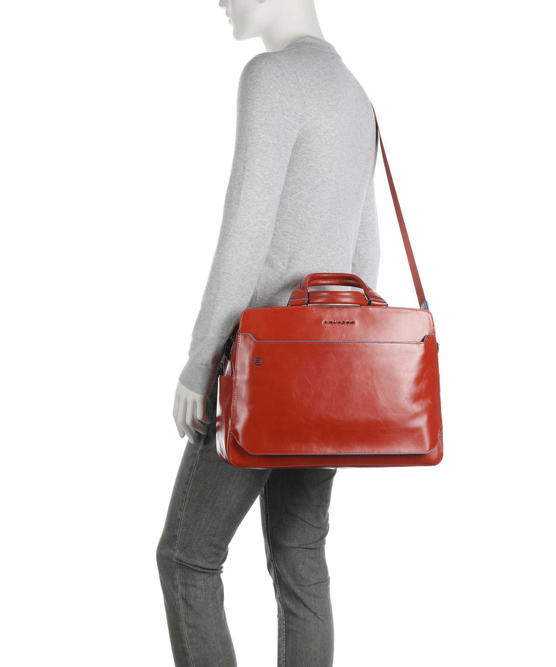 Piquadro Blue Square Briefcase tabacco
