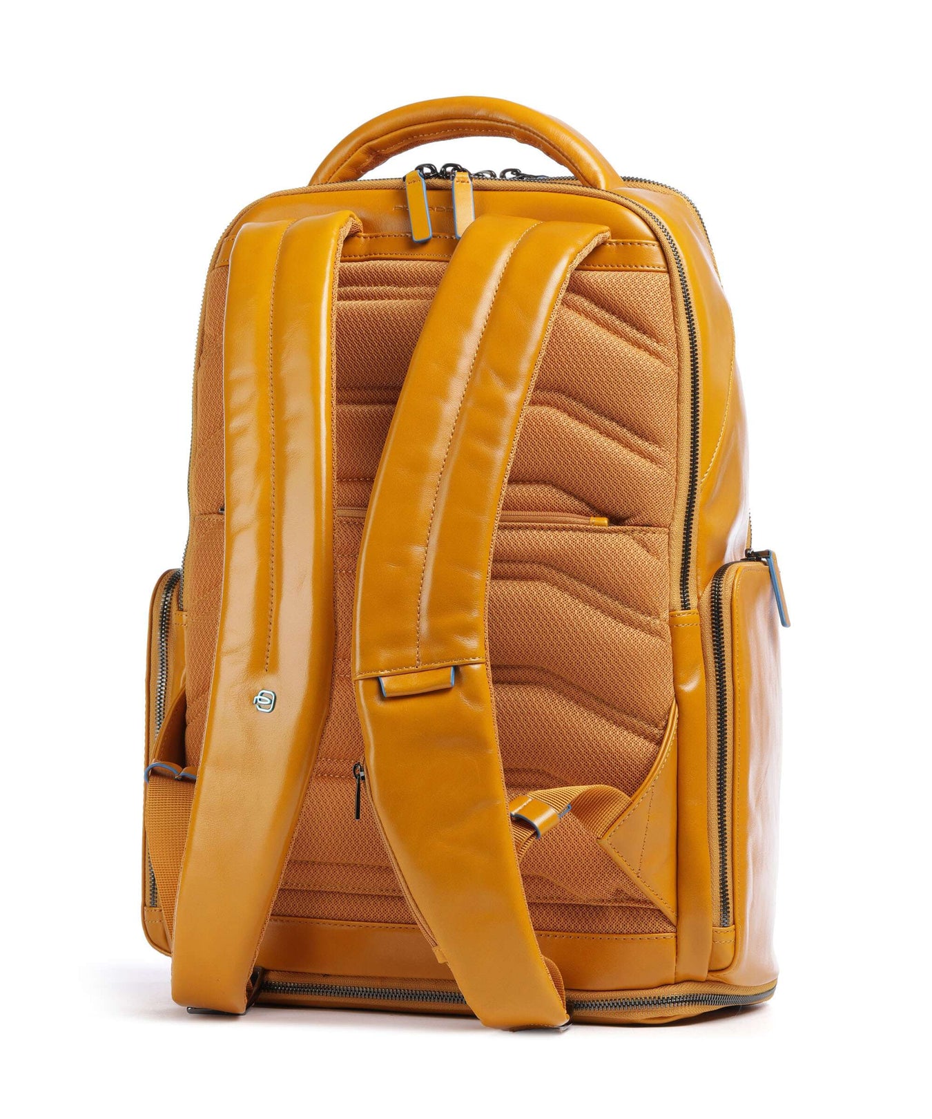 Piquadro Blue Square Backpack giallo zafferano