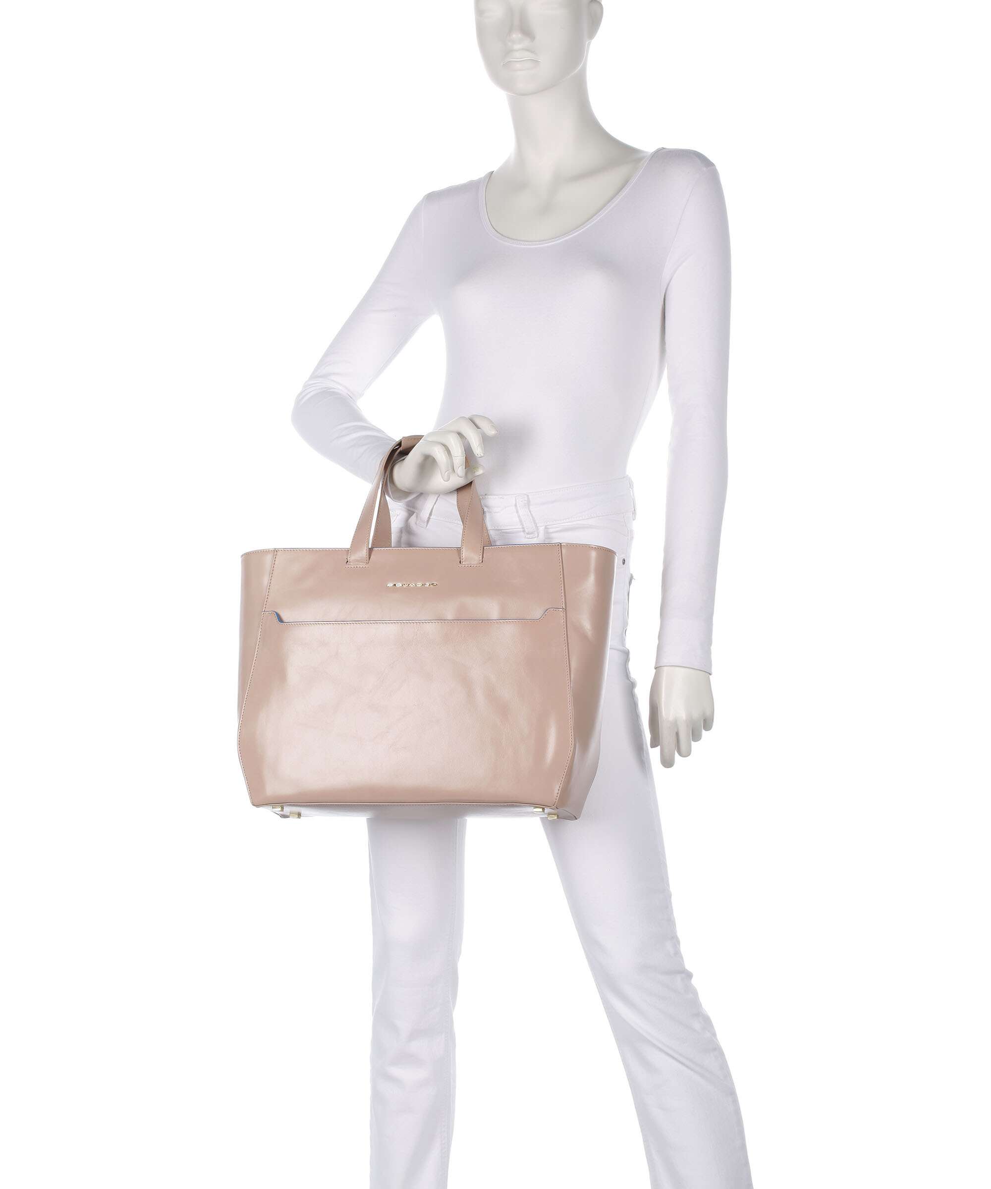 Piquadro Blue Square Briefcase pink