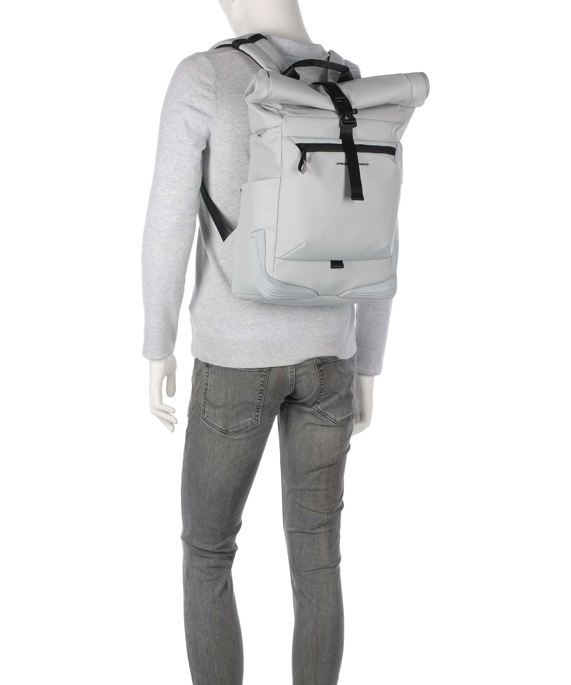 Piquadro Corner 2.0 Rolltop backpack white