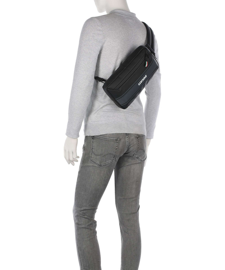 Piquadro Ducati C2OWD Sling bag nero