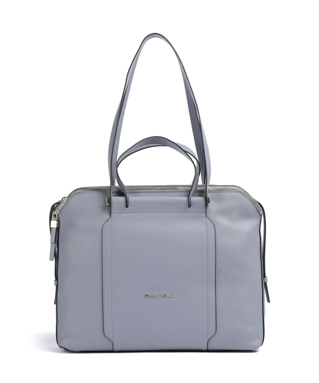 Piquadro W92T Tote bag light blue