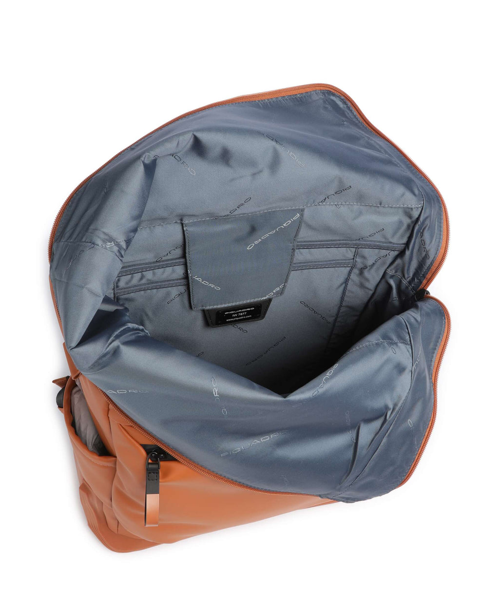 Piquadro Corner Special Rolltop backpack brique