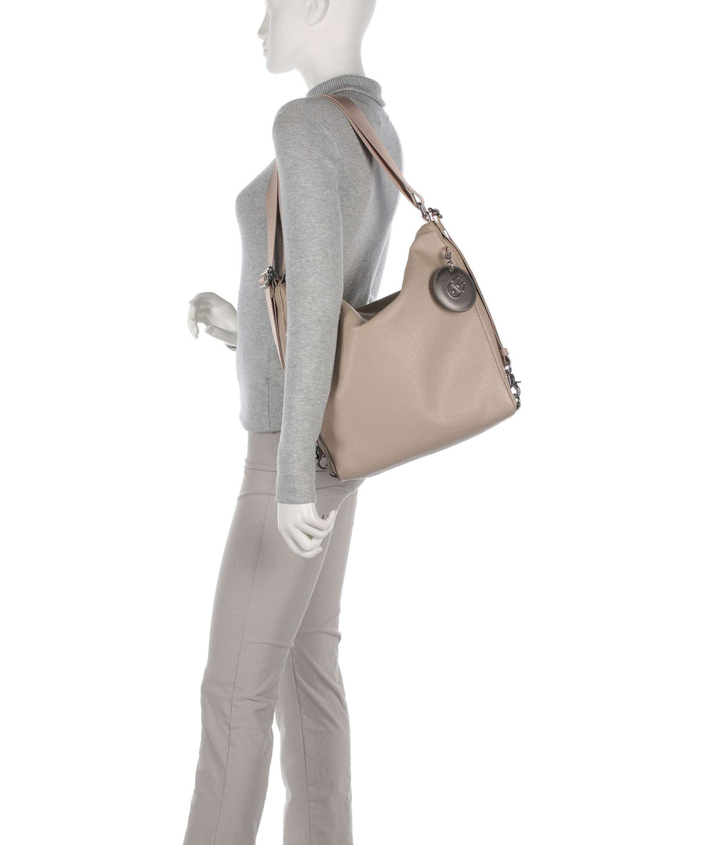 Mandarina Duck Mellow Leather Backpack bag warm taupe