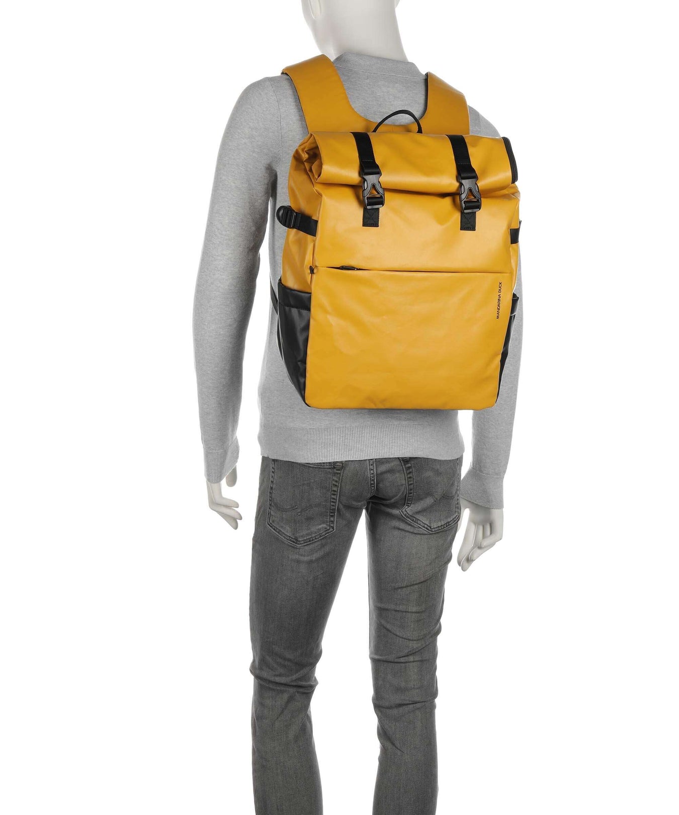 Mandarina Duck Eco Coated Laptop backpack duck yellow