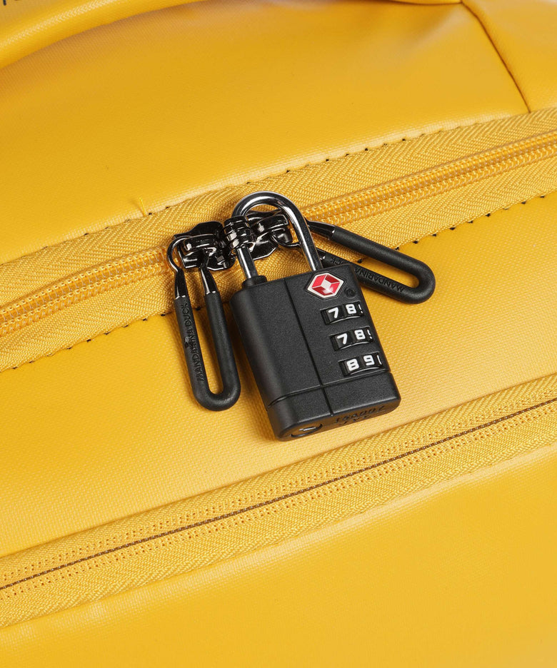 Mandarina Duck Eco Coated Backpack with wheels duck yellow