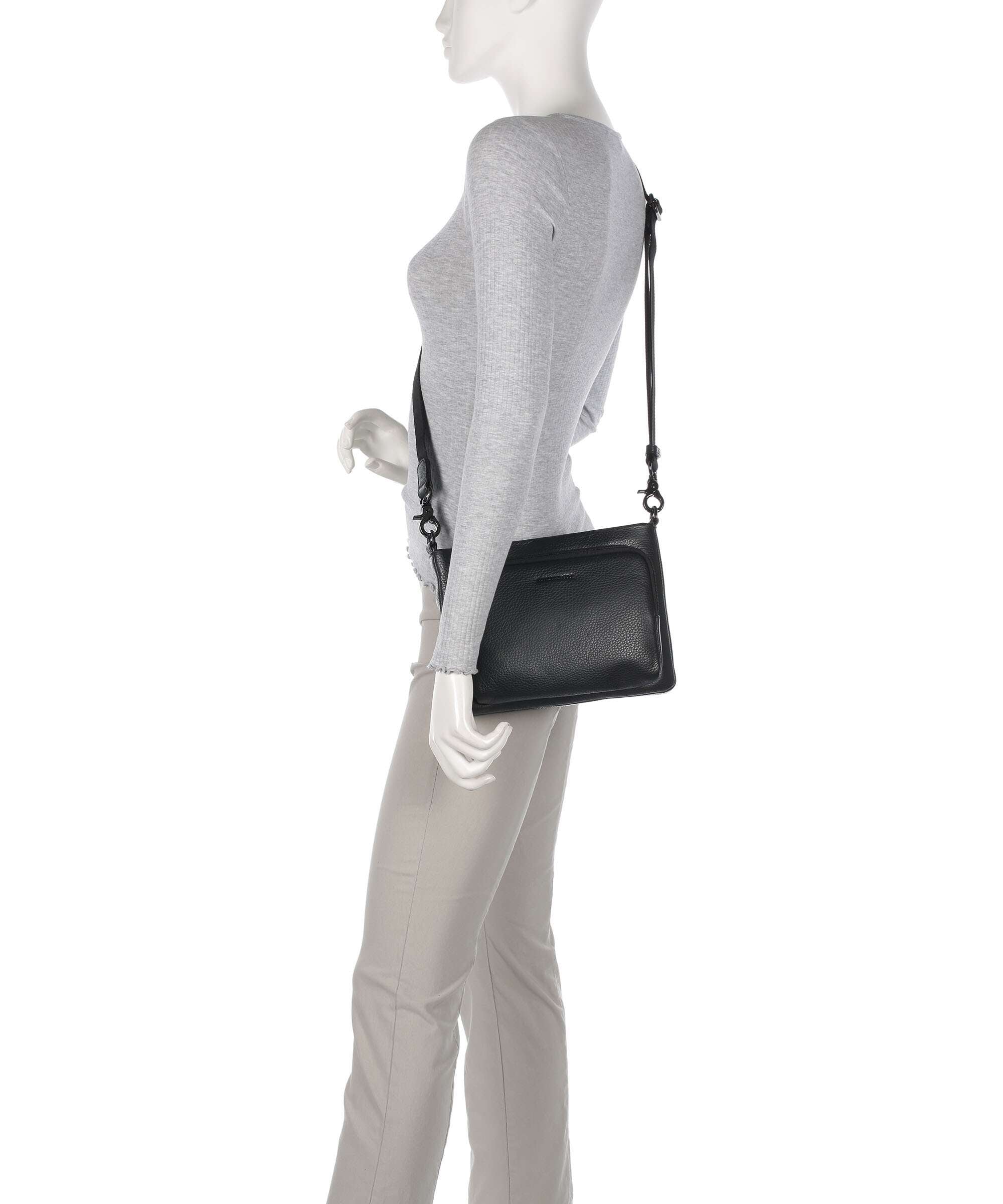 Mandarina Duck Mellow Leather Crossbody bag nero