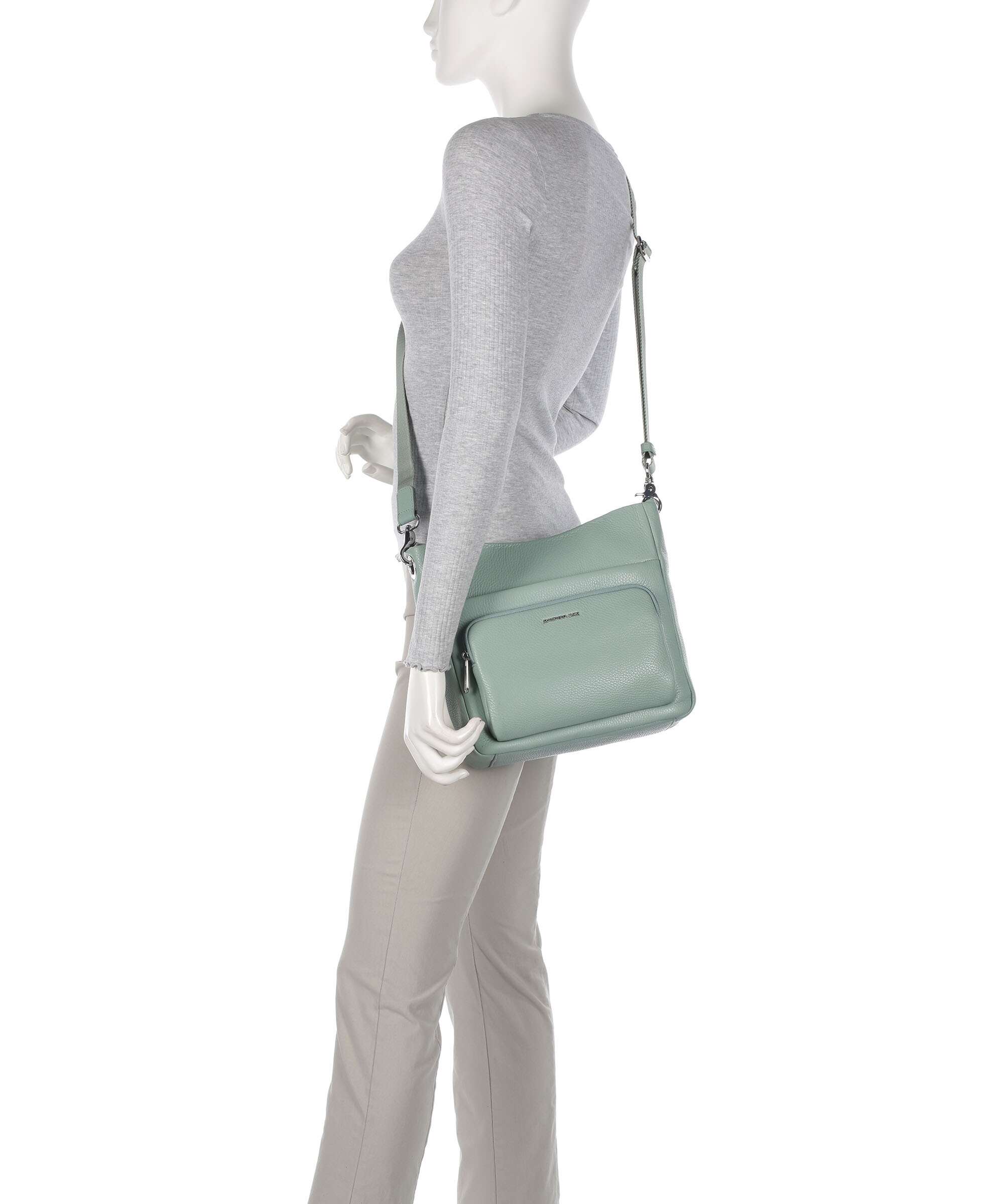 Mandarina Duck Mellow Leather Crossbody bag iceberg green