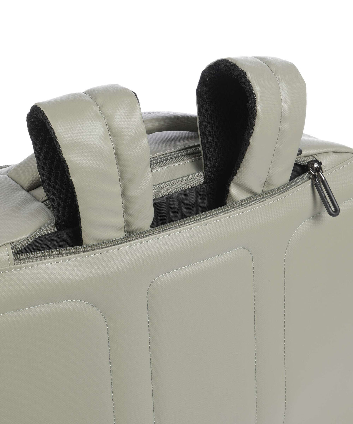Mandarina Duck Eco Coated Backpack with wheels mud