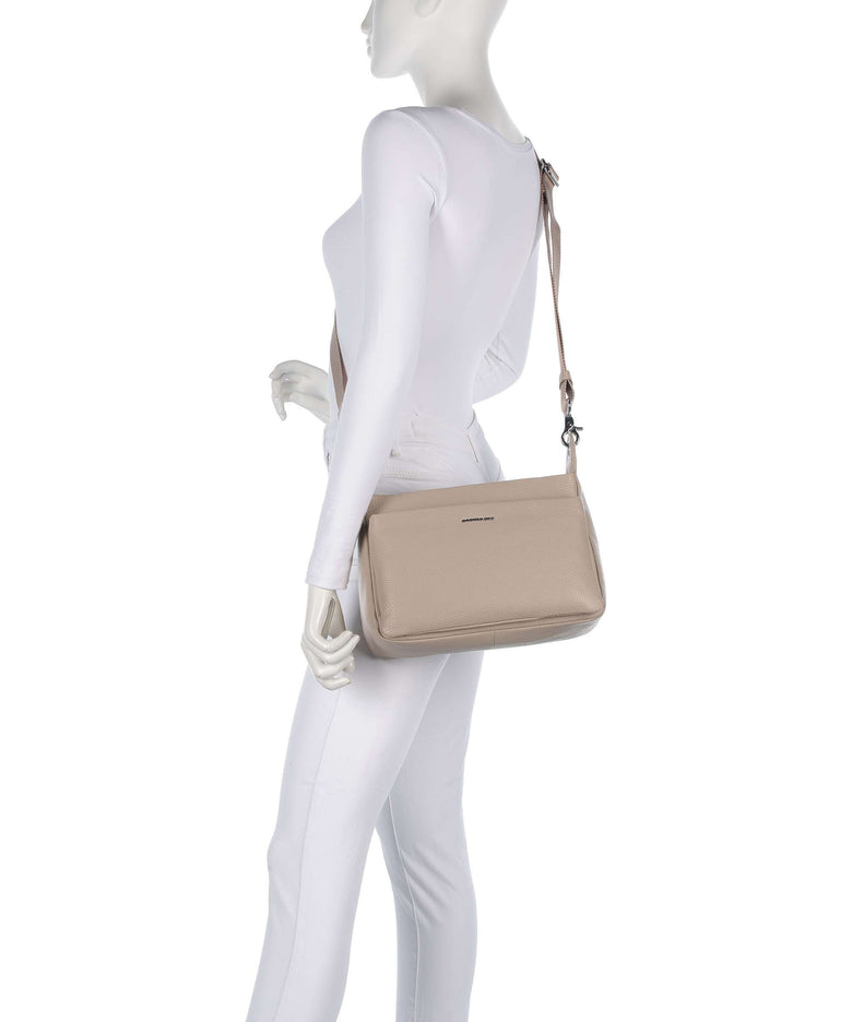 Mandarina Duck Mellow Leather Shoulder bag warm taupe