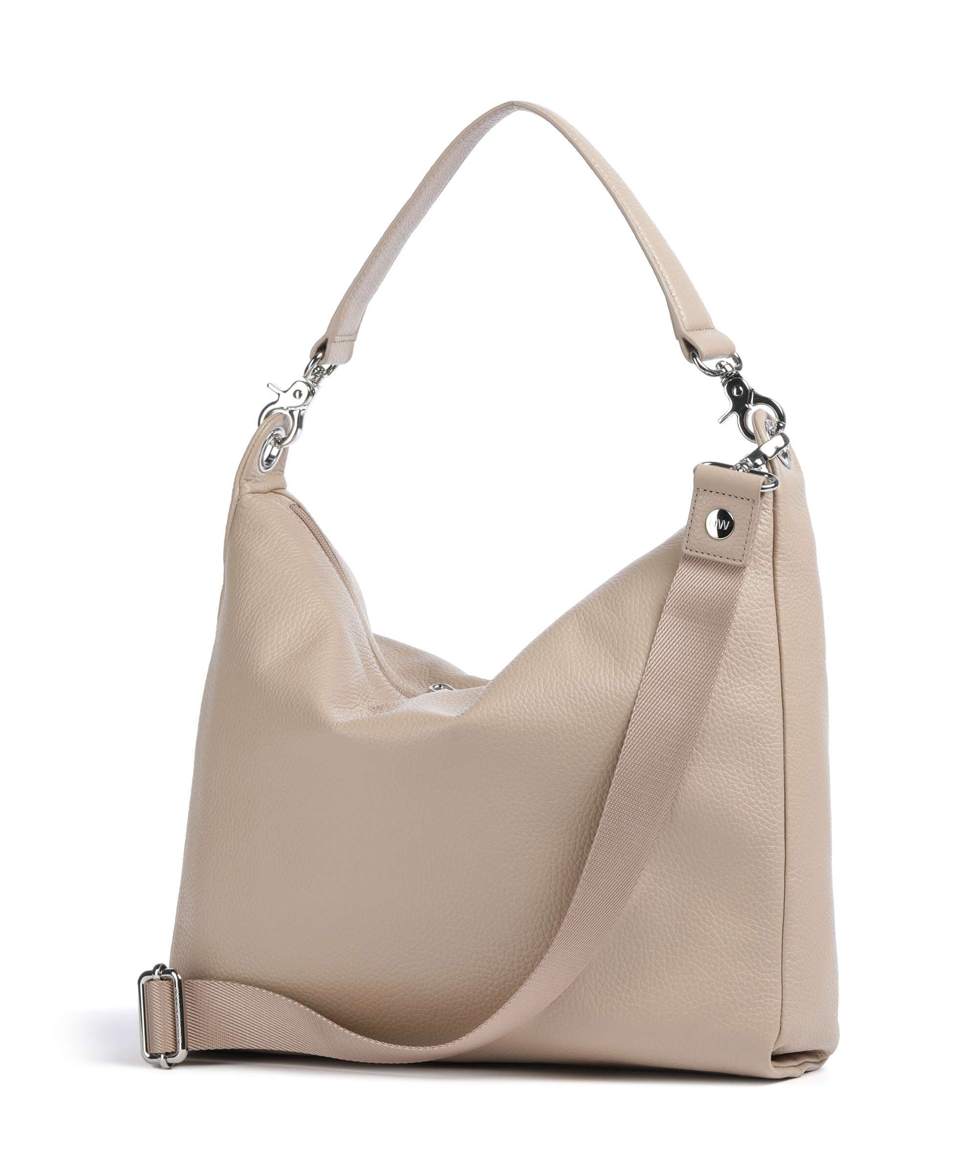 Mandarina Duck Mellow Leather Hobo bag warm taupe