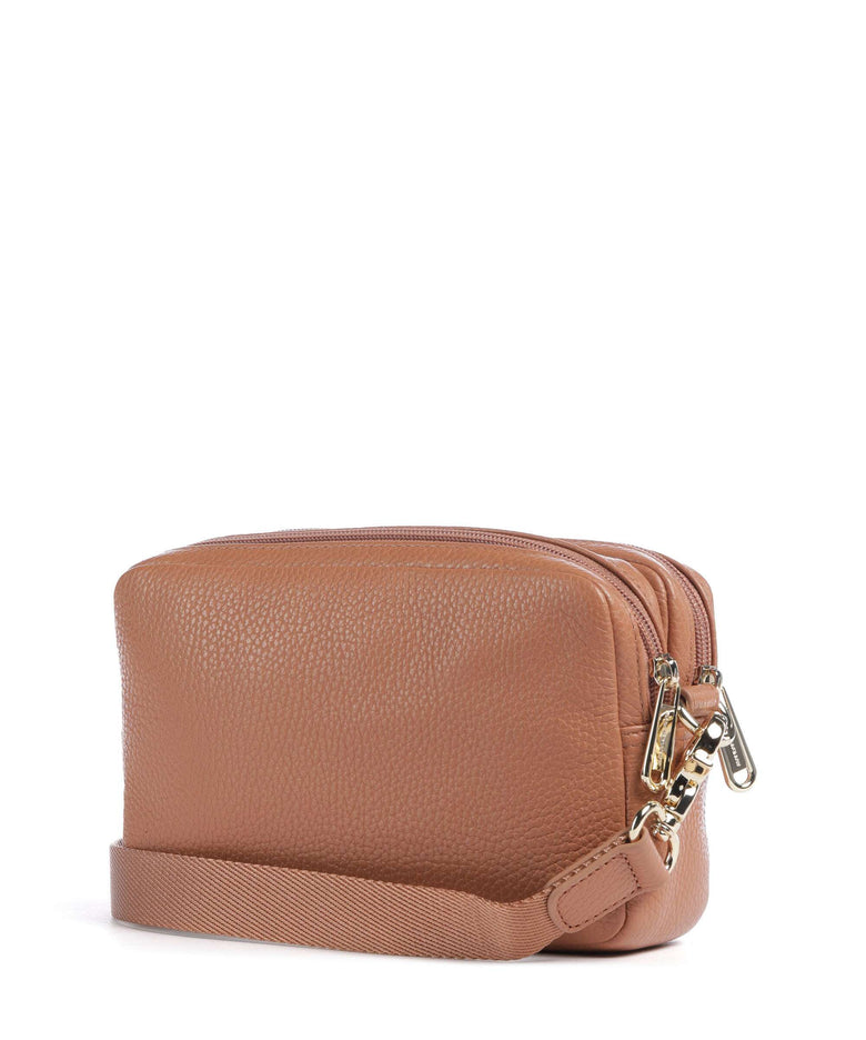 Mandarina Duck Mellow Leather Crossbody bag pecan nut