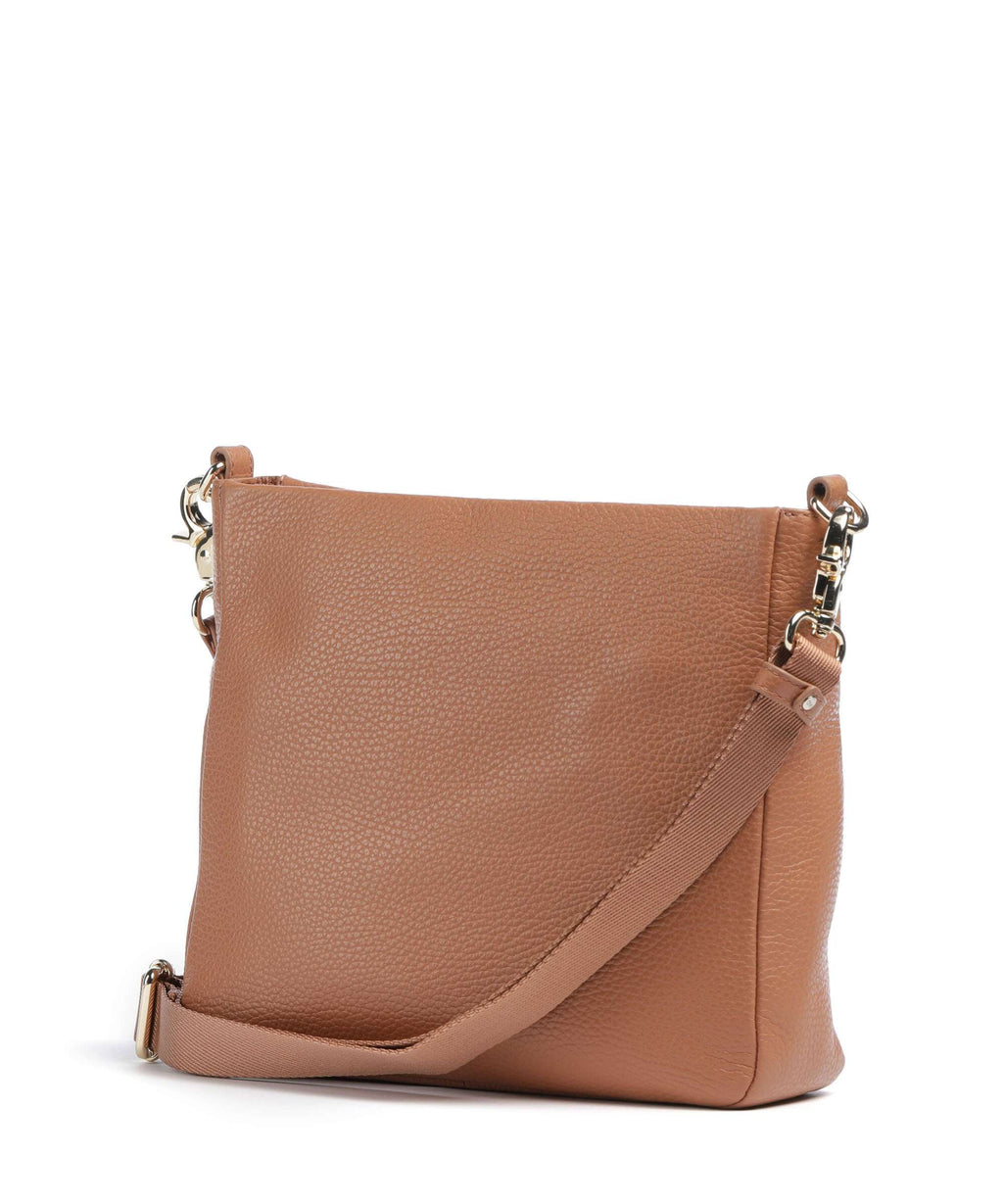 Mandarina Duck Mellow Leather Crossbody bag pecan nut