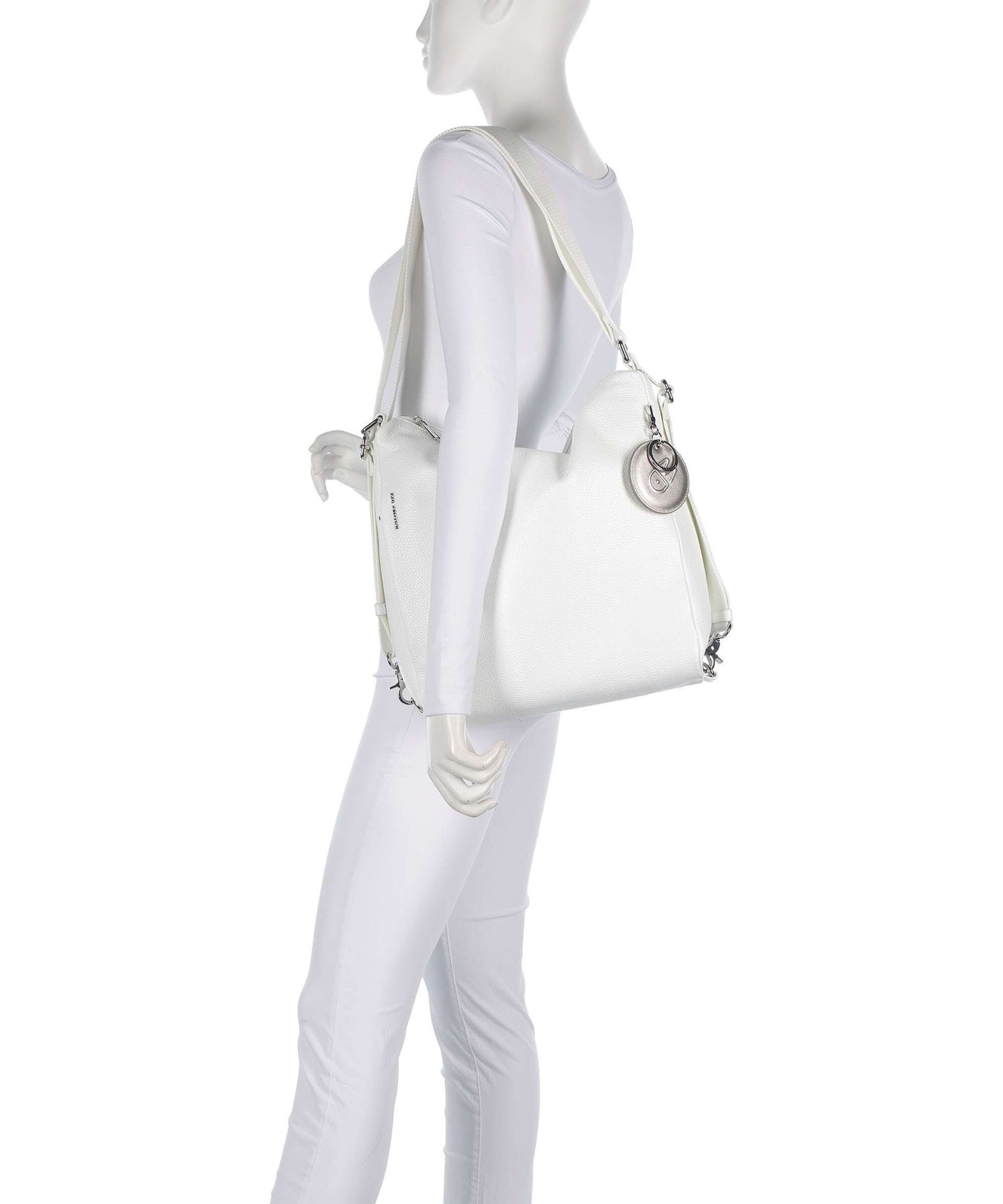 Mandarina Duck Mellow Leather Backpack bag blanc