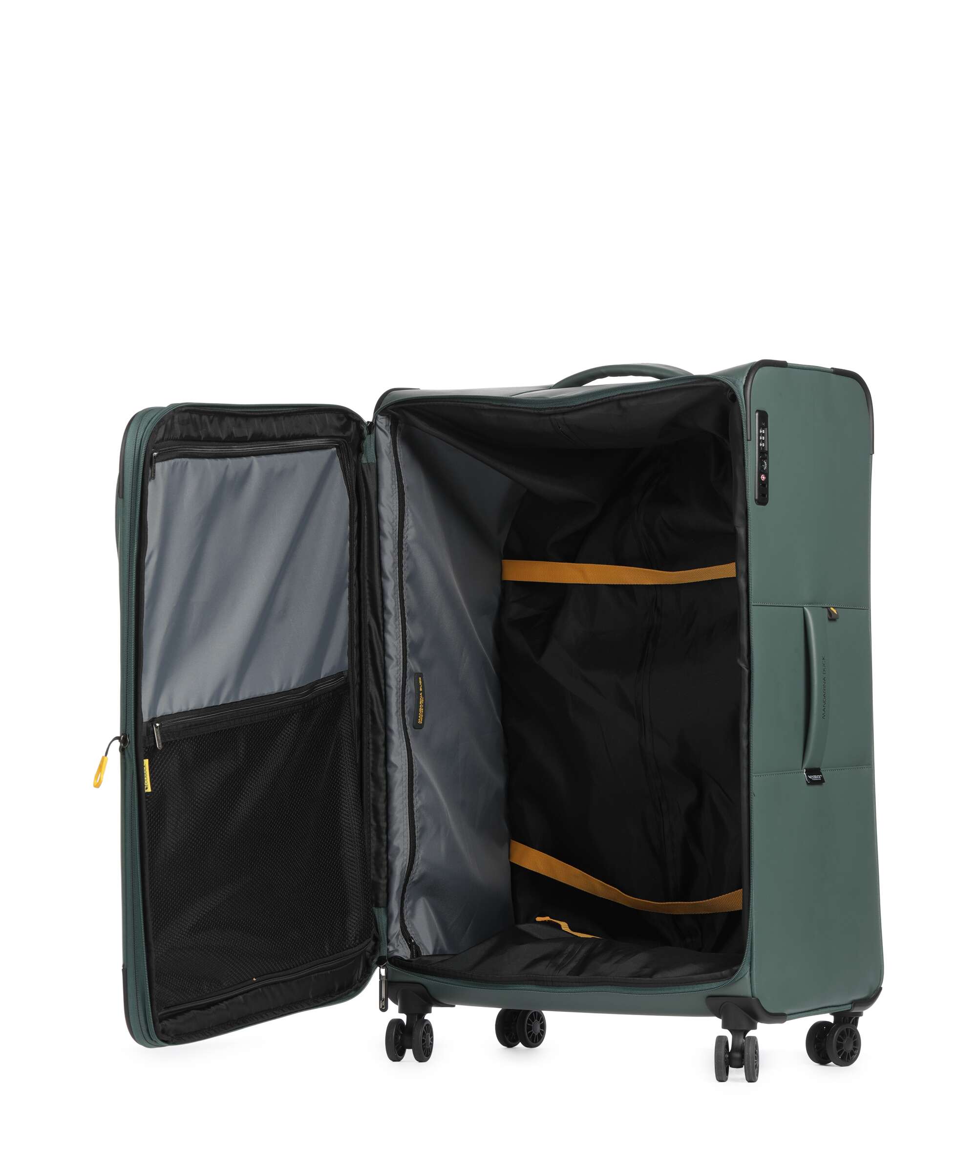 Mandarina Duck Eco Coated Spinner (4 wheels) deep green