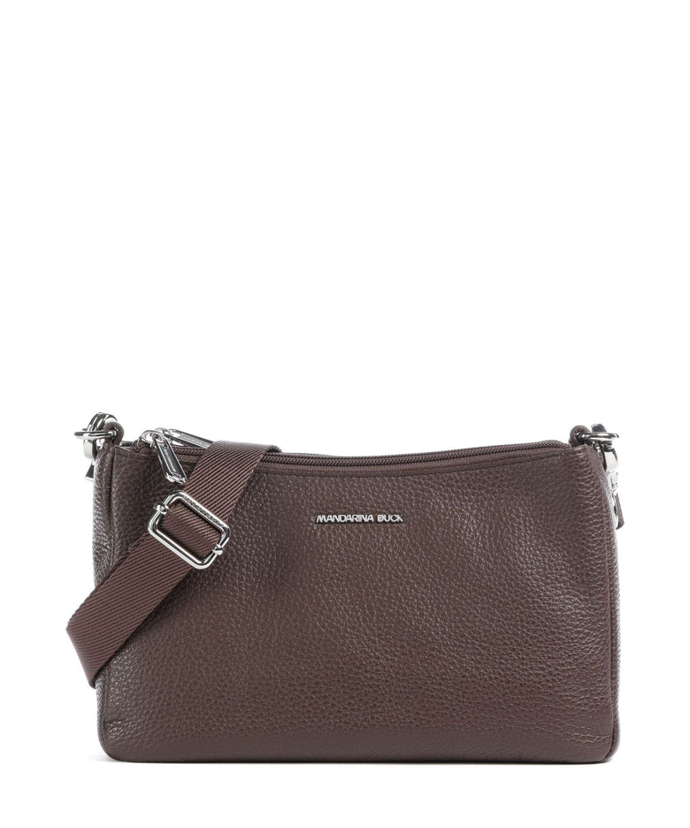 Mandarina Duck Mellow Leather Crossbody bag espresso