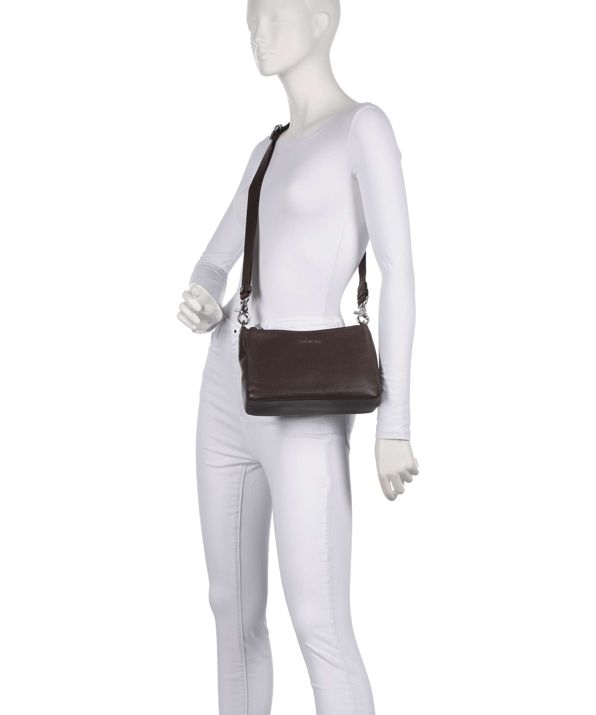 Mandarina Duck Mellow Leather Crossbody bag espresso