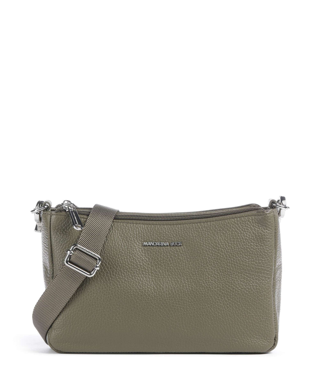 Mandarina Duck Mellow Leather Crossbody bag winter olive