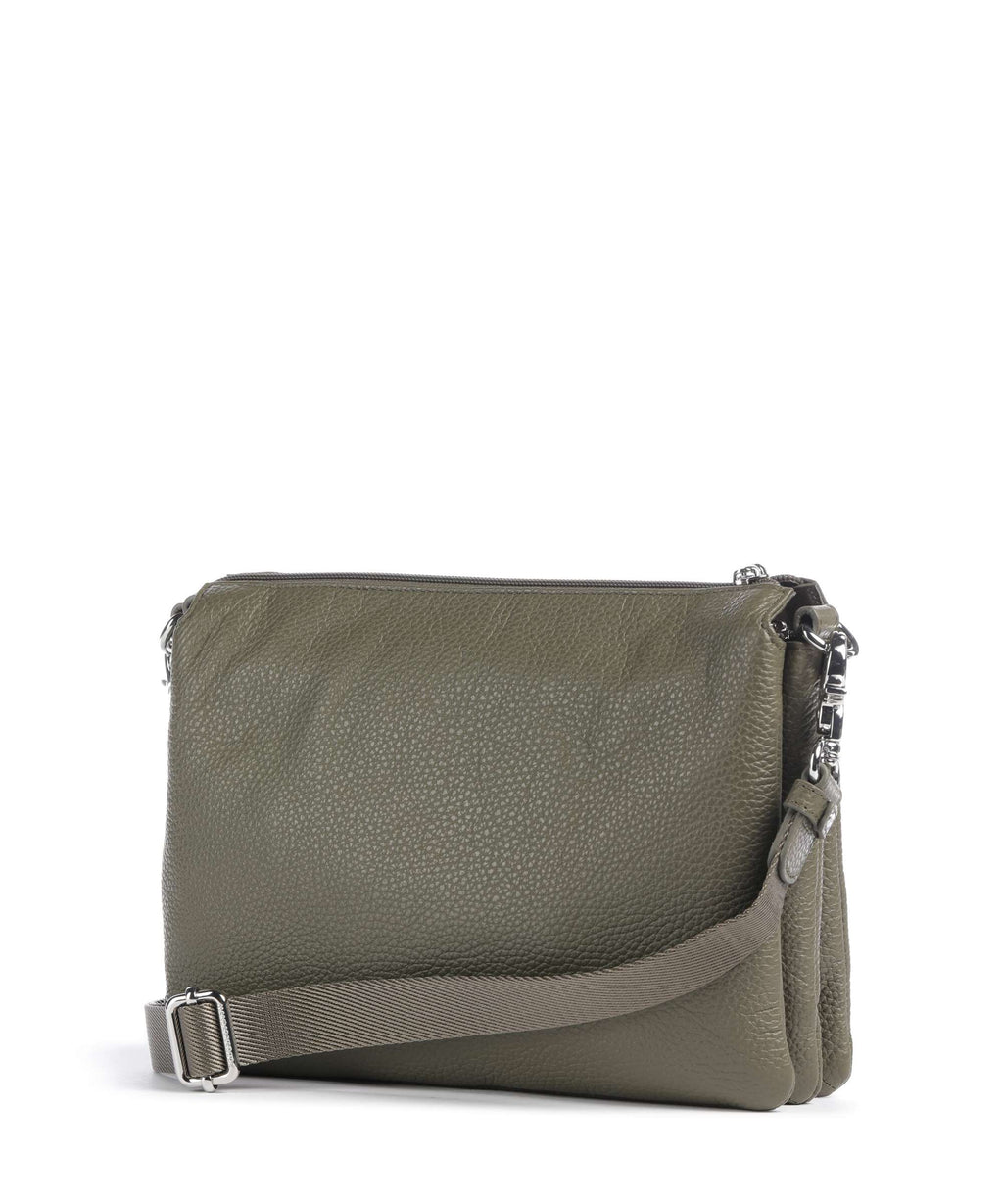 Mandarina Duck Mellow Leather Crossbody bag winter olive