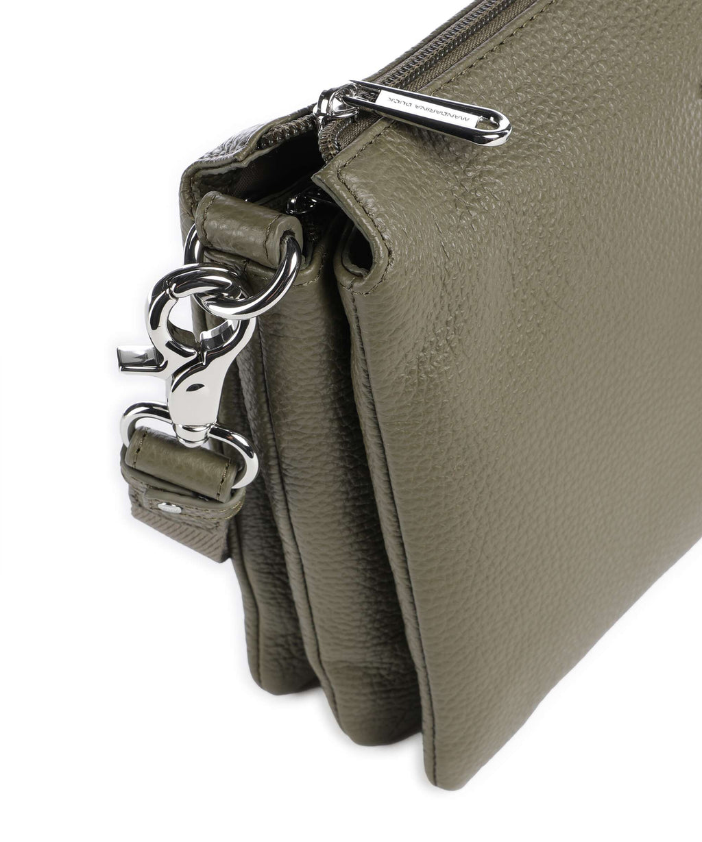 Mandarina Duck Mellow Leather Crossbody bag winter olive