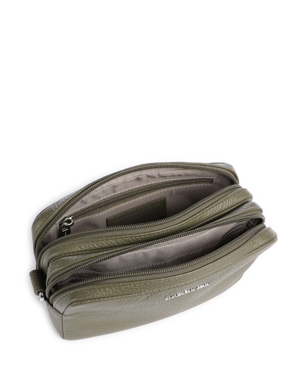 Mandarina Duck Mellow Leather Crossbody bag winter olive