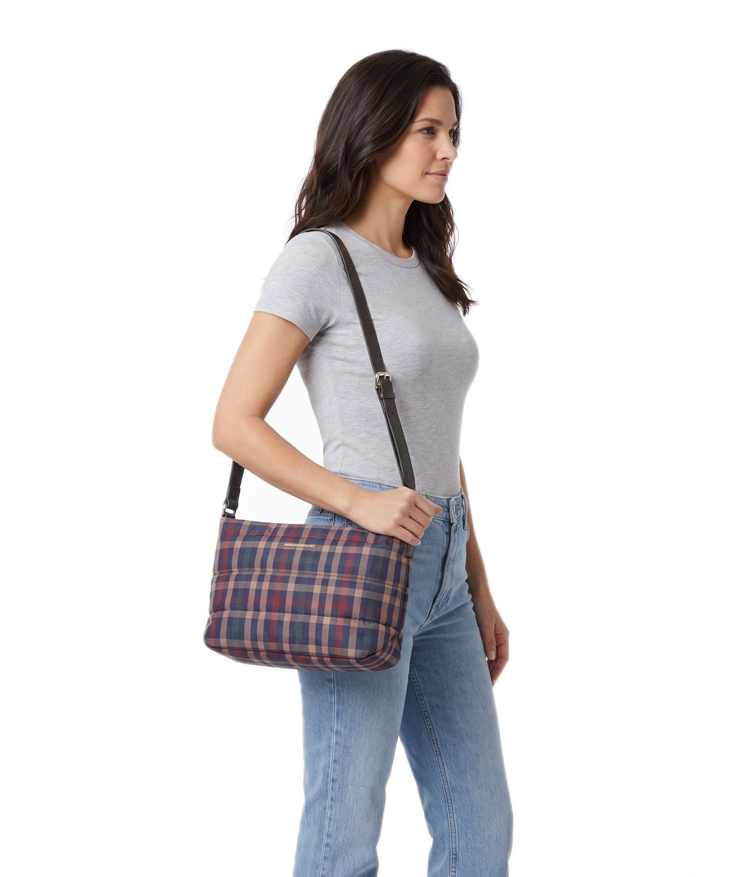 Mandarina Duck Tartan Crossbody bag tartan brown