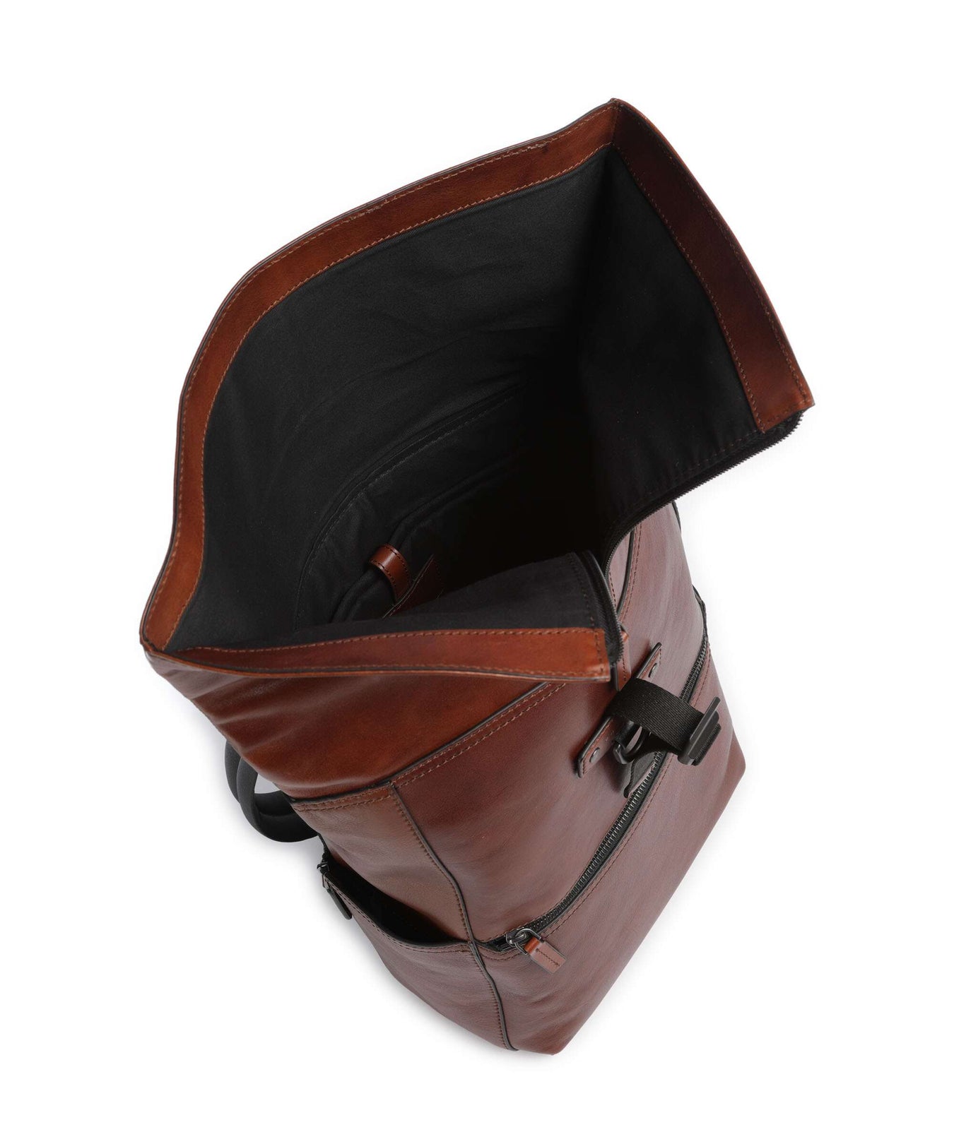 The Bridge Iacopo Rolltop backpack marrone/rut scamosciato opaco