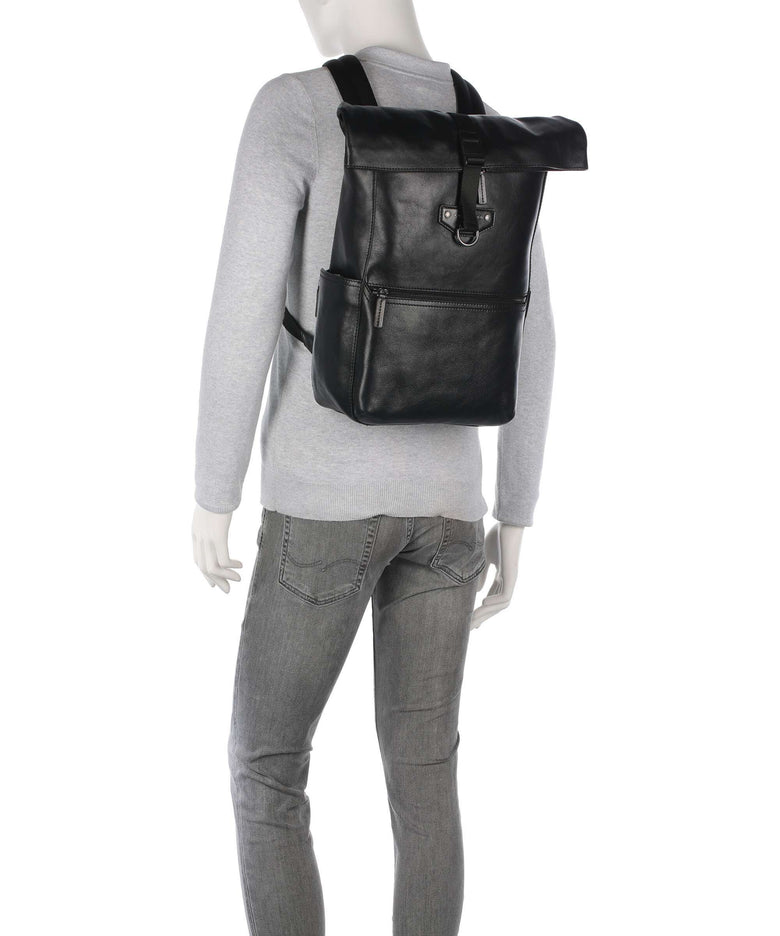 The Bridge Iacopo Rolltop backpack nero