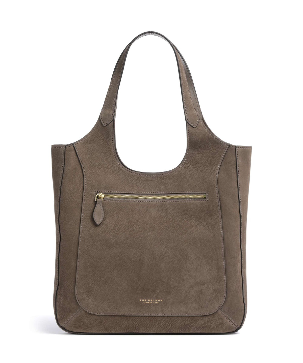 The Bridge Luce Soft Hobo bag greige