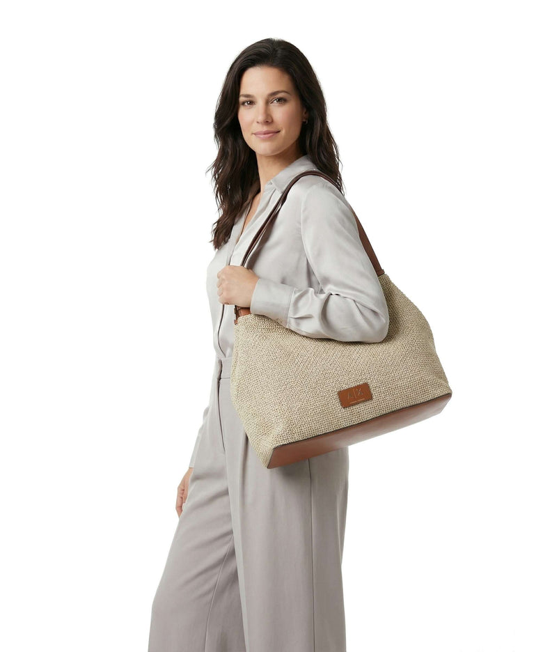 Armani Exchange Alice M Hobo bag natural/saline clay