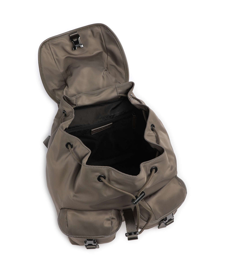 Emporio Armani Recycled Nylon Backpack major brown