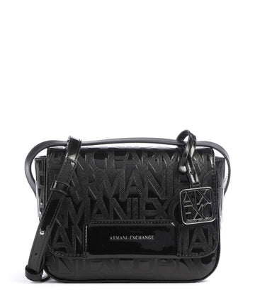 Armani Exchange Liz Patent Crossover taske black