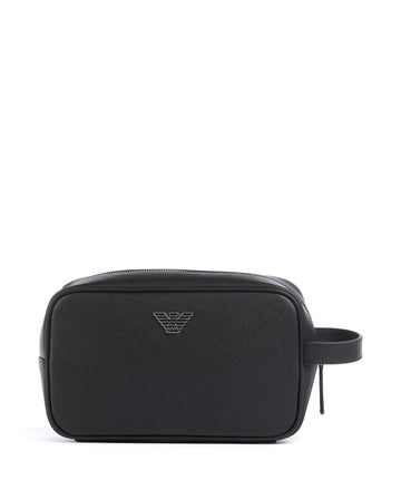 Emporio Armani Saffiano Animation Toilettaske black beauty