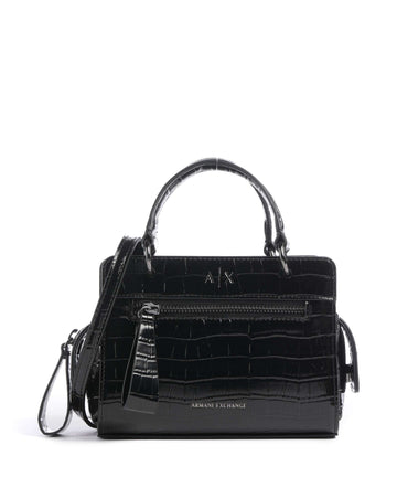 Armani Exchange Diane Mini Croco Crossover taske black