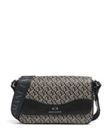 Armani Exchange Wave Monogram Crossover taske brown bass/black