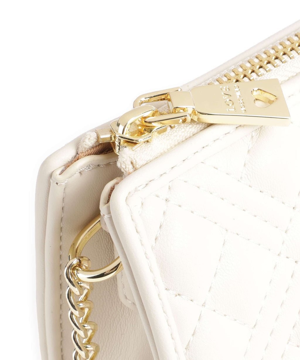 Love Moschino Quilted Shoulder bag avorio