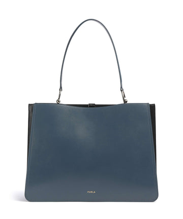 Furla Agata L Shopper taske grigio blu/nero