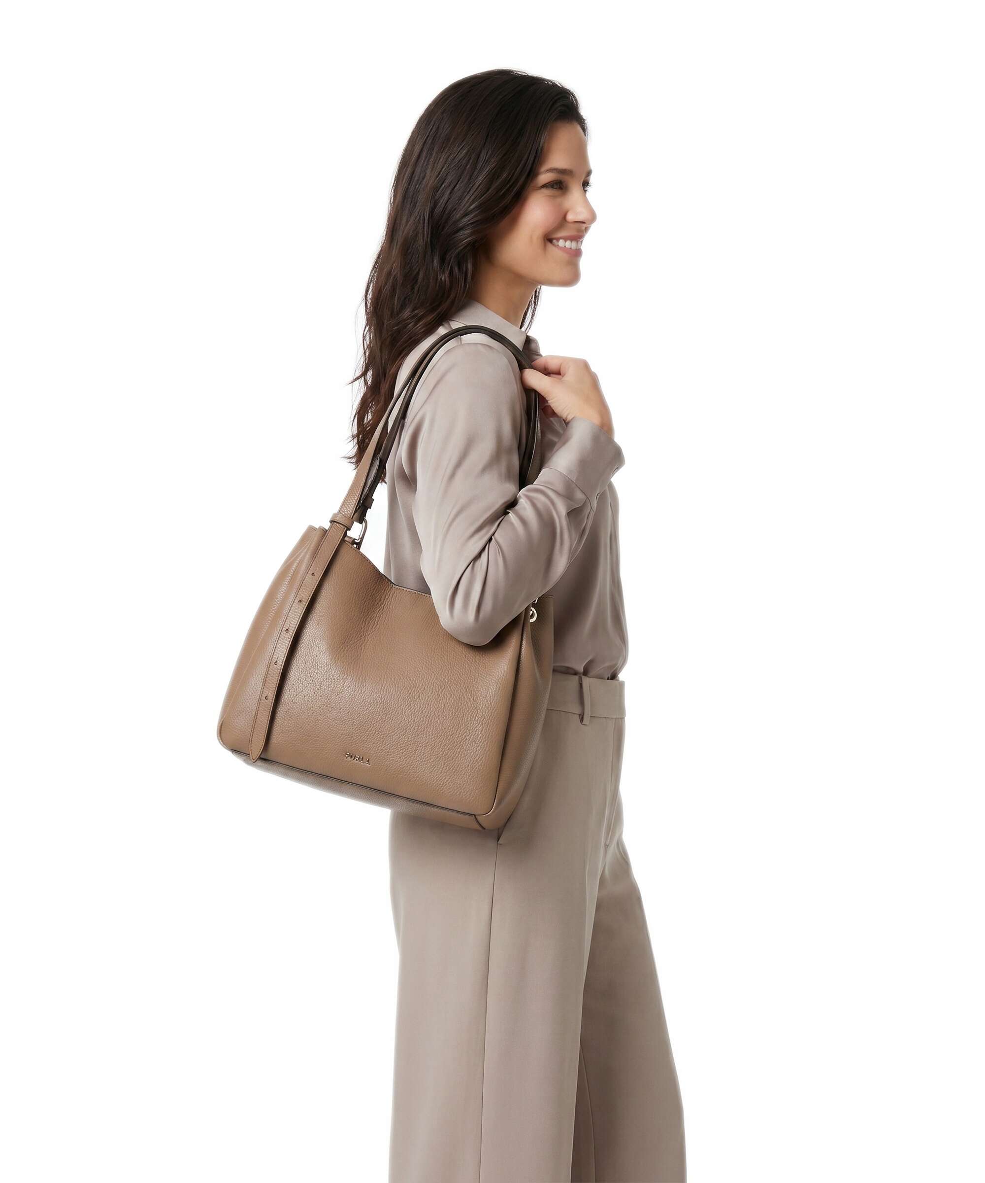 Furla Nuvola M Hobo bag toffee